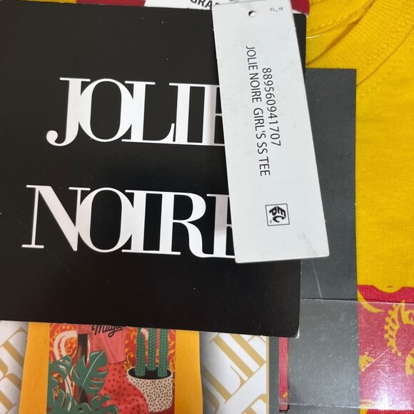 Jolie Noire Graphic Tee Tshirt Black is Beautiful Girls Yellow 6/6X New - Picture 4 of 6
